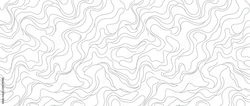 Fototapeta premium Abstract Wavy Lines Pattern on White Background
