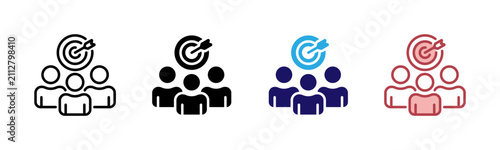 Target Audience Icons, Multi Style Icon Set