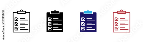 Compliance Checklist Icons, Multi Style Icon Set
