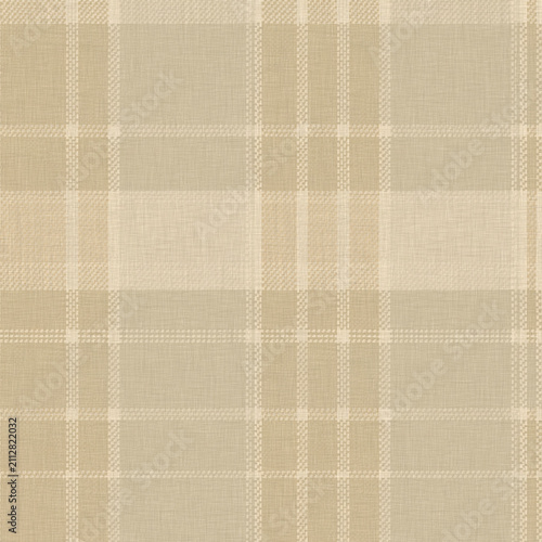 Seamless warm neutral tactile plaid check pattern, tone-on-tone sage texture for wallpaper, wrapping paper, textile and background design, minimalist boho quiet-luxury repeat