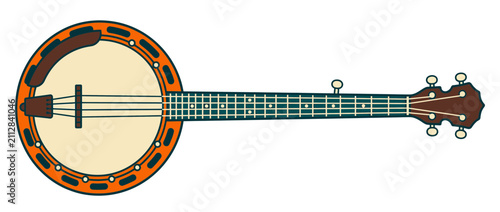 Фотография Stringed Musical Instrument with Round Body