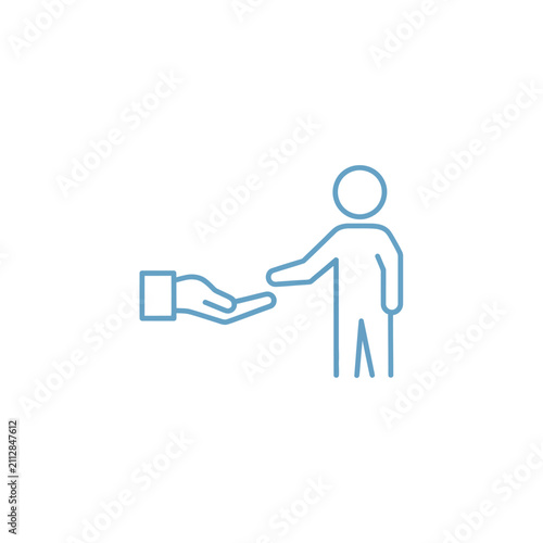 Minimalist Line Art Icon Illustrating Human Interaction and Professional Collaboration Concept for Business Communication