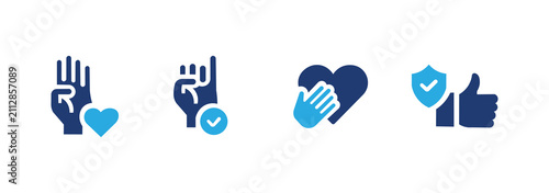Fotografie Trust icon set