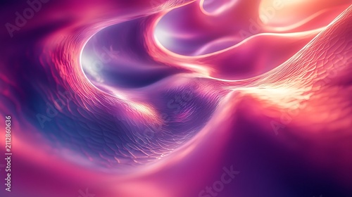 Abstract Flow: Mesmerizing swirls of vibrant pink and purple light create a captivating abstract pattern, evoking a sense of fluidity and dynamic energy.