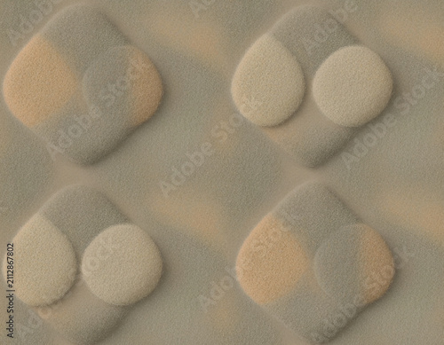 Seamless warm neutral tactile embossed pebble stone pattern, tone-on-tone sage grey texture for wallpaper, wrapping paper, textile and background design, minimalist boho quiet-luxury repeat