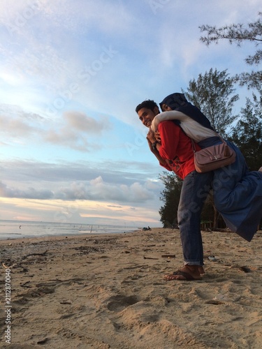 man on the beach