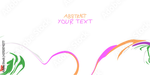 Colorful and wavy abstract template with blank area for text