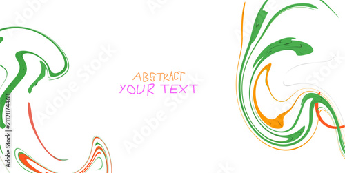 Colorful and wavy abstract template with blank area for text