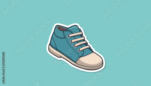 Children Sneaker Cartoon Vector Illustration