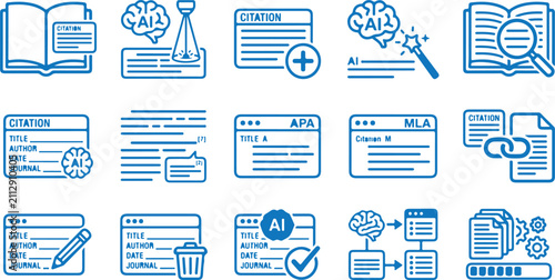 Bild auf Leinwand Artificial intelligence academic citation generator bibliography formatting and