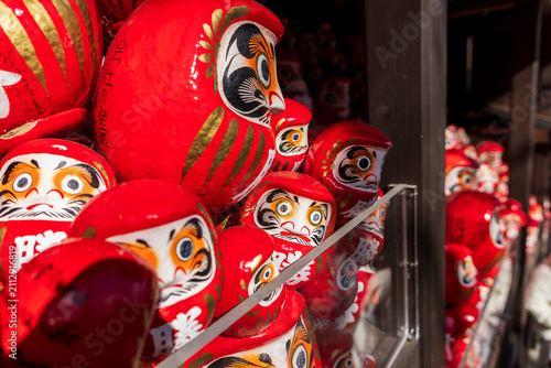 Katsuoji temple Daruma dolls temple, Japan in autumn foliage