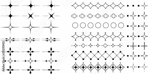 Konstfotografi Decorative Dividers And Flourishes Black And White Vector Ornament