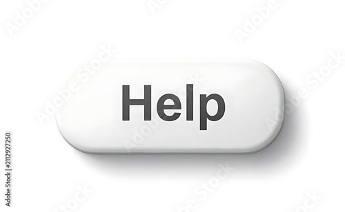 Help button icon isolate on white background