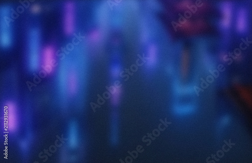 Abstract purple and blue light blur effect
