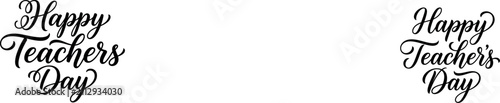 Foto Elegant hand written calligraphy text for happy teachers day celebration isolate