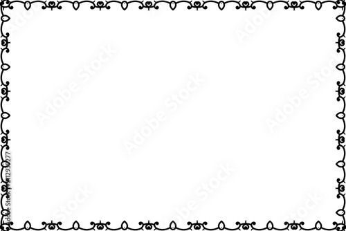 Simple Frame, Unique Frame and Border Frame, Black Simple Frame with White Background, Unique Art Design