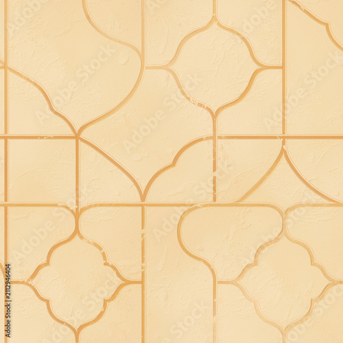 Seamless warm neutral tactile quatrefoil tile pattern, tone-on-tone cream texture for wallpaper, wrapping paper, textile and background design, minimalist boho quiet-luxury repeat