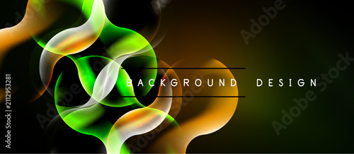 Obraz na plátně Abstract design features flowing lines, vibrant colors