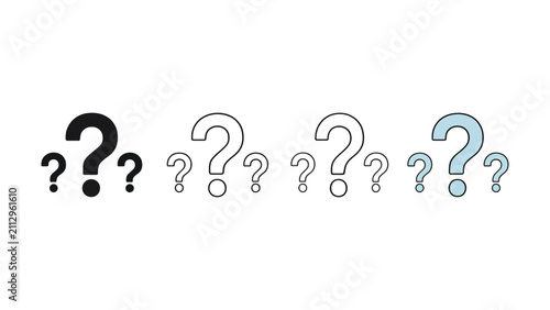 Canvastavla Multiple Question Marks Icon Set