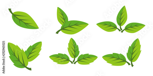 Leaf vector symbol, leaf illustration or leaf emoji in flat style. Spring leaf design, ecological nature theme.
