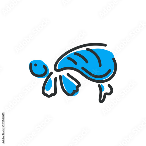 simple hand drawn turtle icon