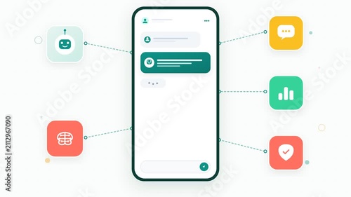 Virtual AI Assistant Mobile Chat Application with Security and Data Analytics Concept
