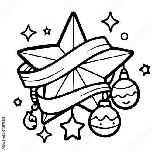 Festive Christmas Star – Holiday Decorative Illustration