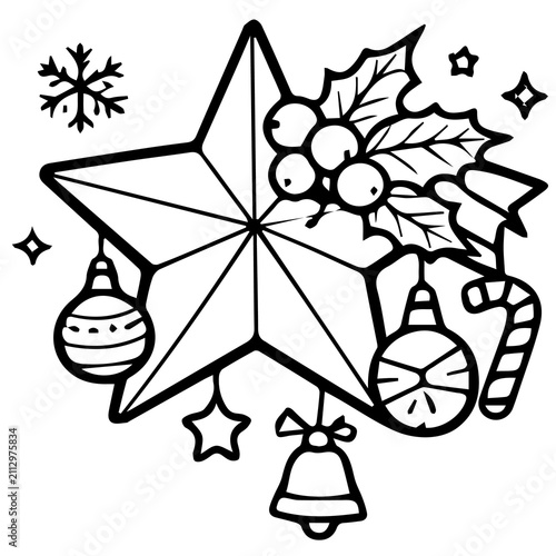 Festive Christmas Star – Holiday Decorative Illustration