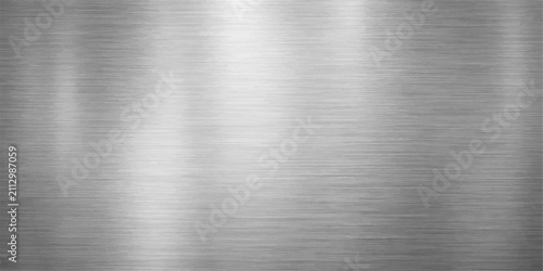 Принти на полотні Industrial brushed silver steel metallic texture background with smooth reflecti