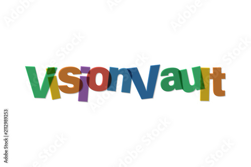 Colorful hand drawn typography logo design isolated on a solid black background