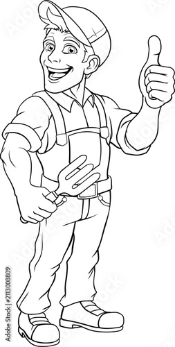Gardener Cartoon Garden Too...