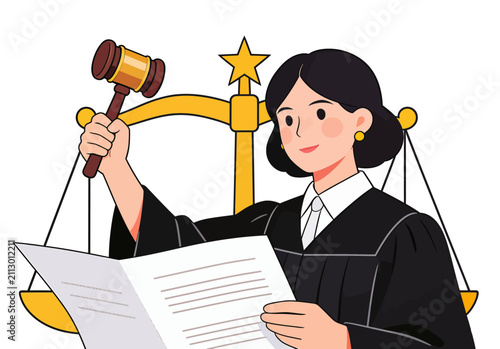 judge with gavel in hand