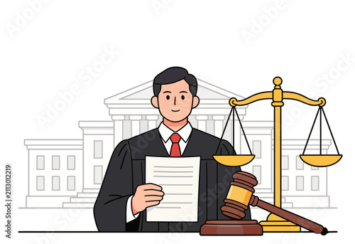businessman with gavel