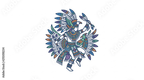 Foto Colorful Illustrative Mythical Phoenix Bird Artwork.