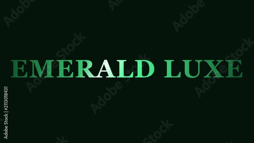 Emerald luxe animated text title for luxury branding and motion animation 4k