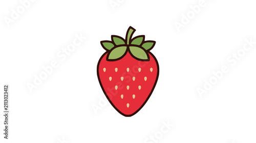 The freshly picked strawberries are still very fresh