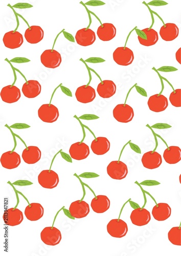 seamless pattern with cherries