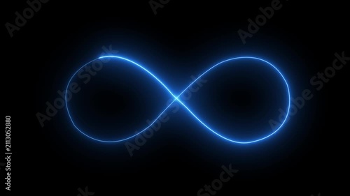 Infinity neon looping animated icon infinity neon icon 4k video animation.