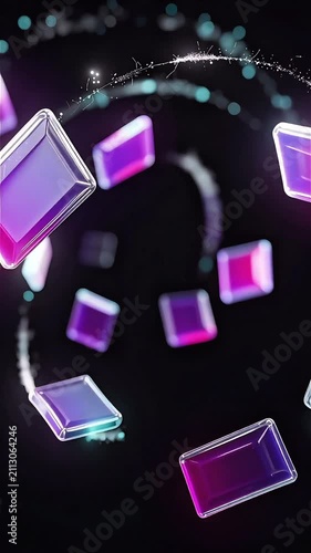 Artificial Intelligence Data Processing Background  Vertical Loop
