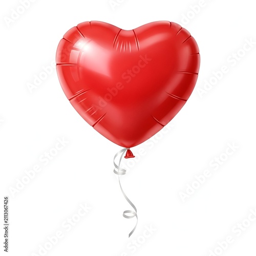 Glossy Red Heart Balloon