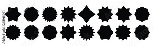 Фотография Black sunburst badges icon