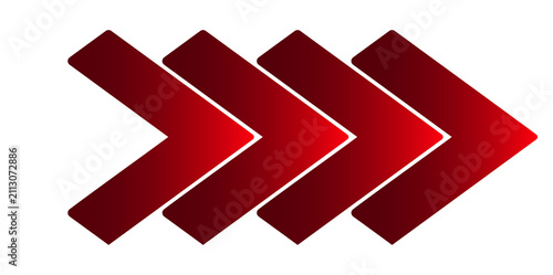 Abstract Triple Right Arrow Logo with Gradient Colors for Business Branding