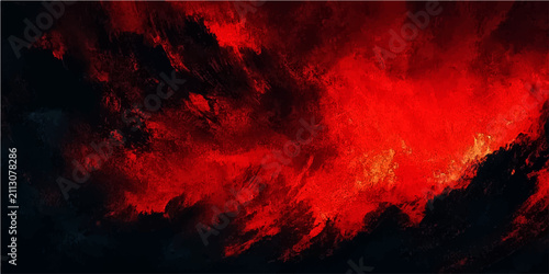 фотографія Abstract inferno of burning clouds in vivid red and orange hues with dark moody tones creating a dramatic and intense atmosphere