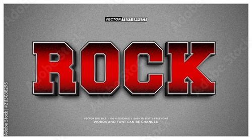 Rock 3D Editable Text Effect