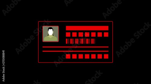 Id card outline icon set isolated on white background. Identification card icon. Identity document vector. Pass card identity. Face ID card. Identification card, driver's license icon.