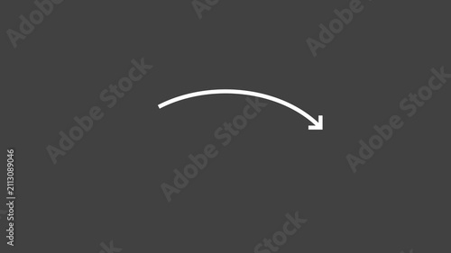 Animated loop white icon. Continuous improvement line animation. Cyclic process optimization. Iterative progress. Isolated illustration on dark background. Transition alpha video. Motion graphic