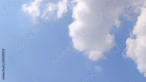 Blue Sky with White Clouds Natural Background