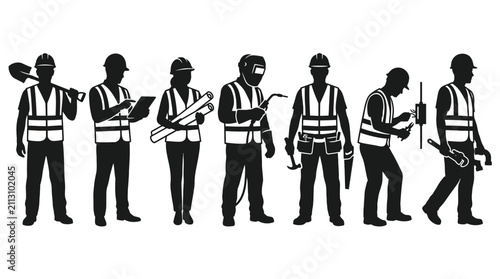 Konstfotografi Diverse group of professionals standing in a line.