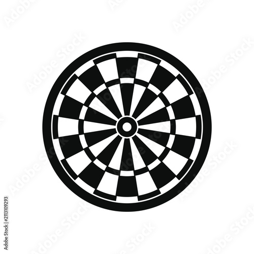 Darts board target game vector illustration isolated on white background