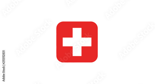 Red Cross Medical Aid Symbol Logo.